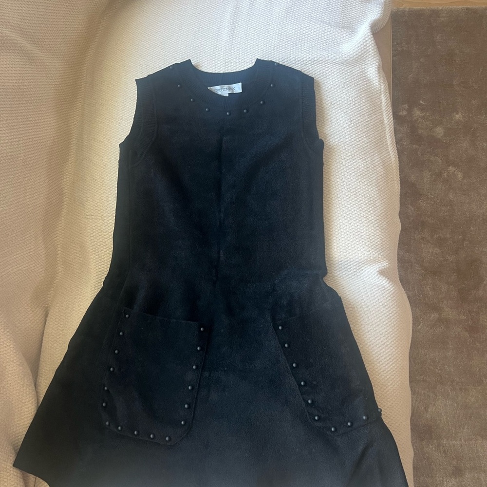 Sportmax Black Midi Dress with Stud Details